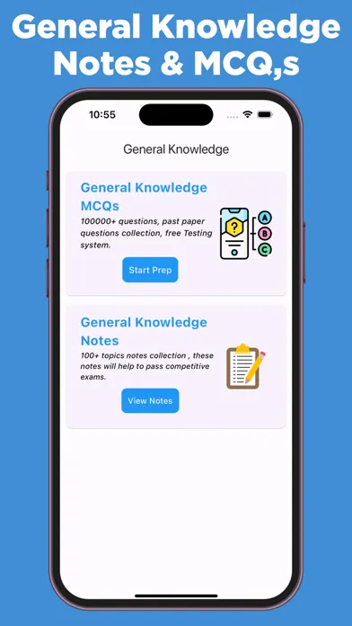 Screenshot di General Knowledge Notes & MCQs