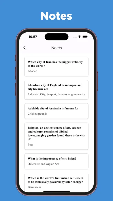 Screenshot di General Knowledge Notes & MCQs