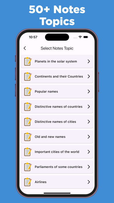 Capturas de tela do General Knowledge Notes & MCQs