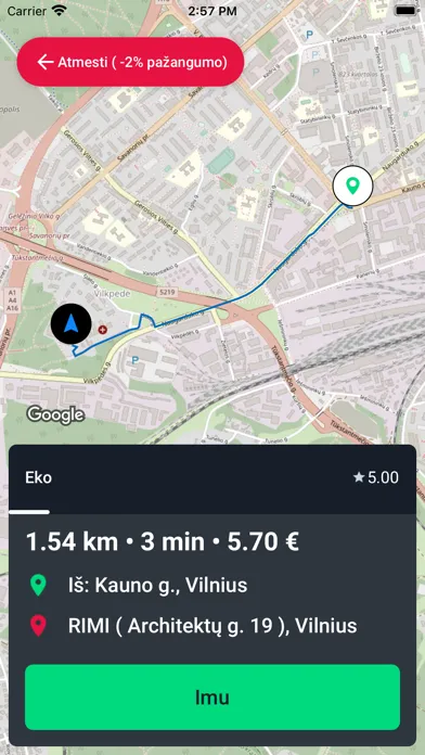 Captures d'écran de ETRANSPORT - Vairuotojams