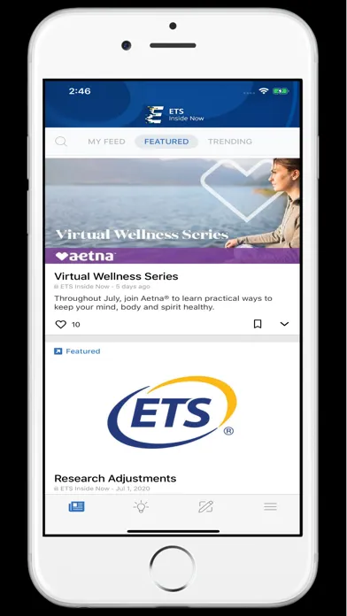 ภาพหน้าจอของ ETS Inside Now