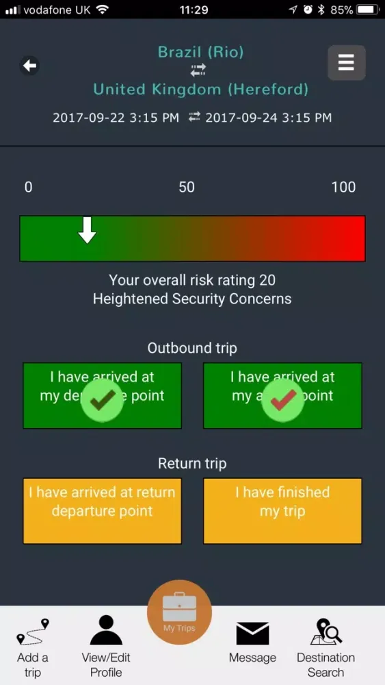 eTS Travel Safe Screenshots