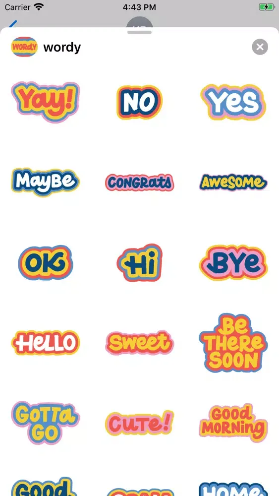 Wordy Helpful Stickers应用截图