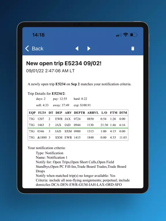 Zrzuty ekranu CC Notifier iPad 