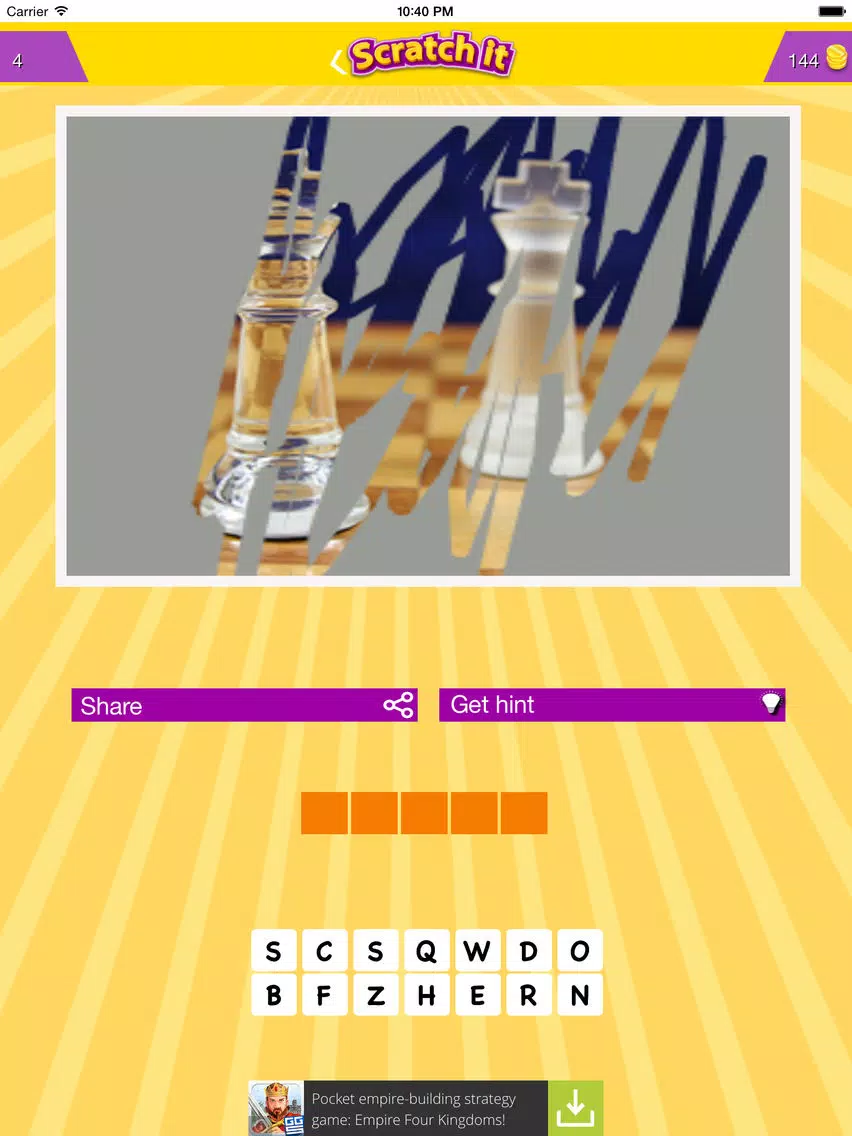 Ảnh chụp màn hình của Scratch and guess iPad 
