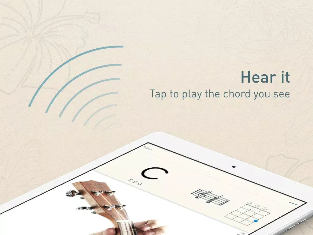 UkeChords - Real Fingering Positions For Ukulele Chords iPad 應用截圖