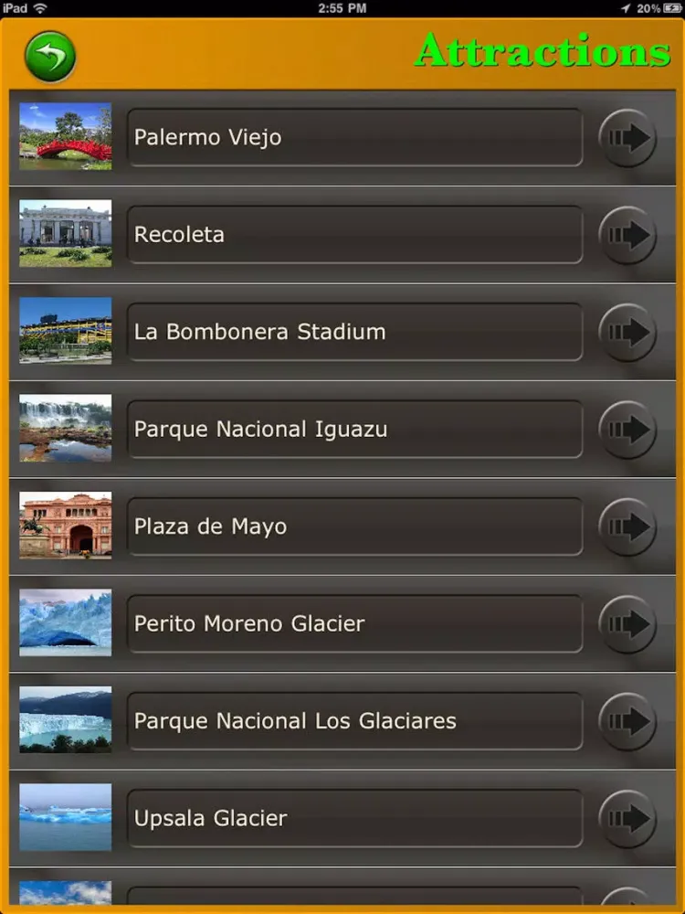 Скриншоты Wondorful Argentina iPad 