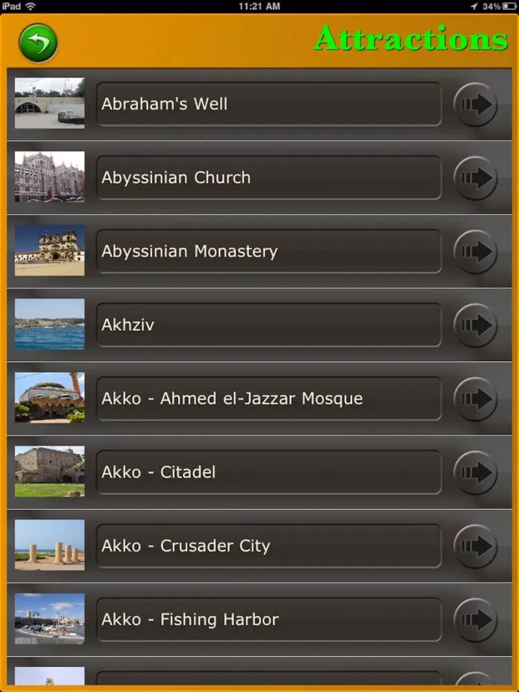 Capturas de tela do Israel Tourism Choice iPad 