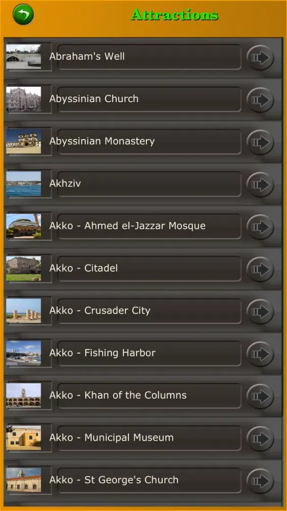 Capturas de tela do Israel Tourism Choice