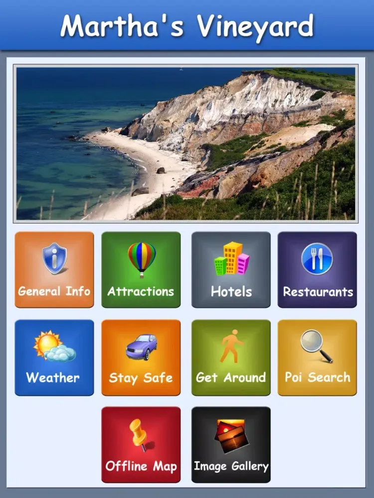 Martha's Vineyard Offline Map iPad  Screenshots