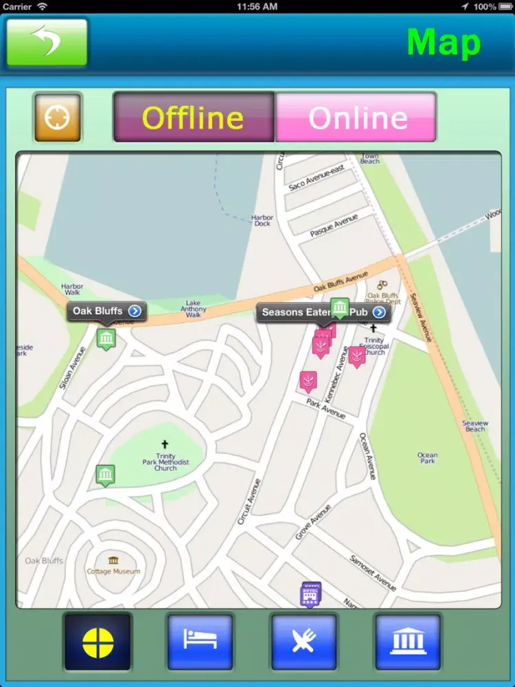 Martha's Vineyard Offline Map iPad  Screenshots