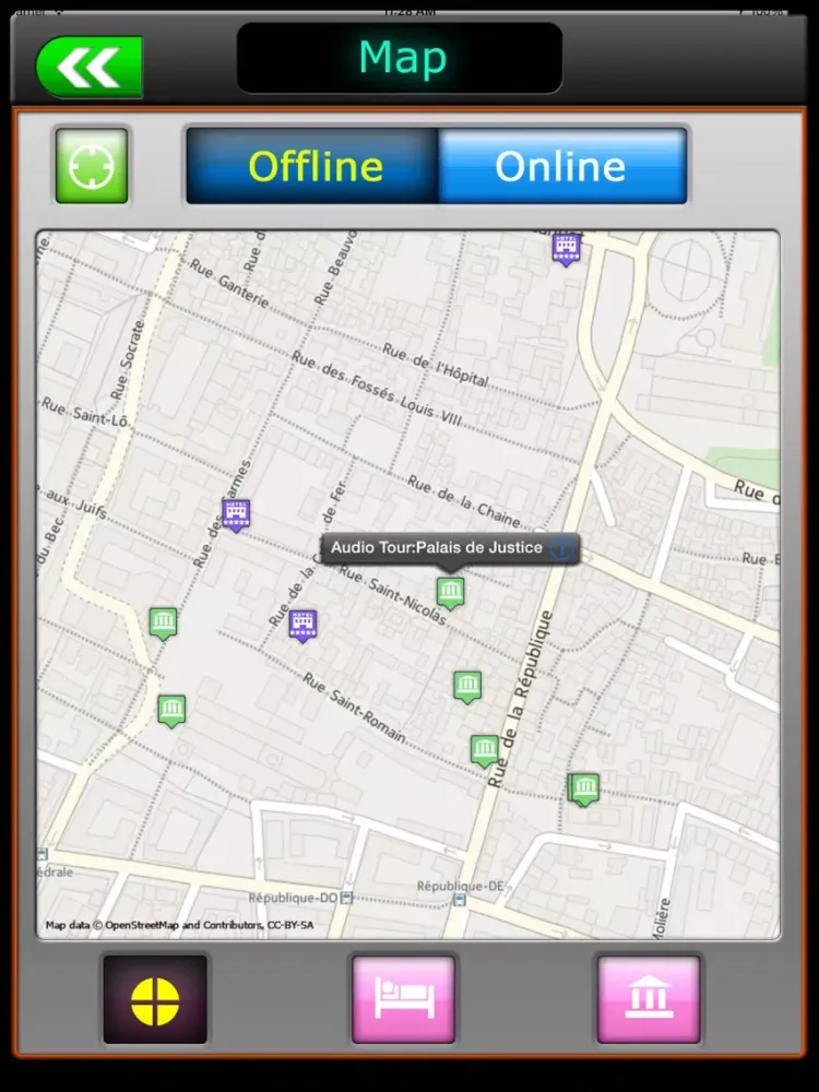Rouen Offline Map Travel Guide iPad 應用截圖