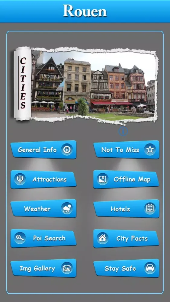 Rouen Offline Map Travel Guide應用截圖