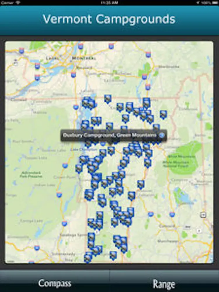 Vermont Campgrounds iPad  스크린샷