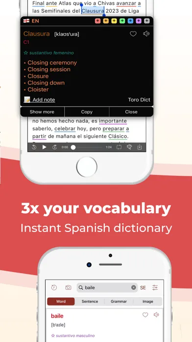 Captures d'écran de TODAI: Learn Spanish by news