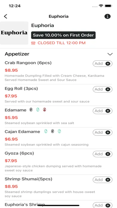 Euphoria-Restaurant 스크린샷