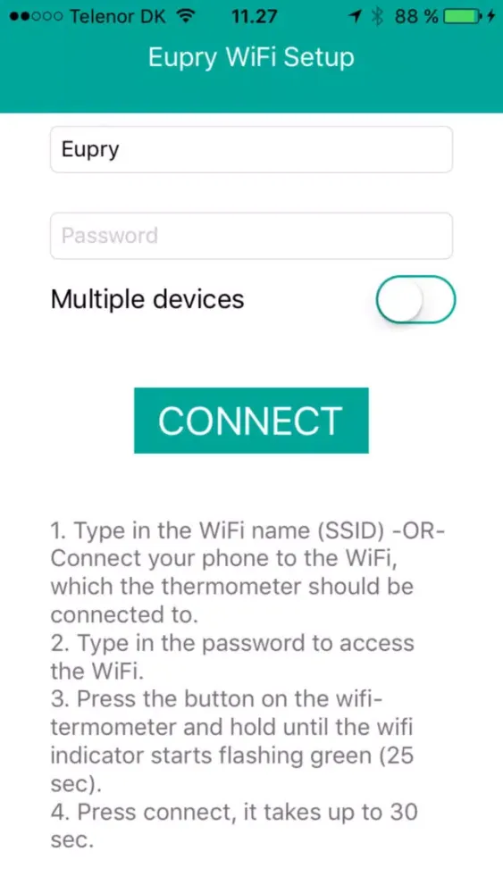 Tangkapan skrin Eupry WiFi Setup