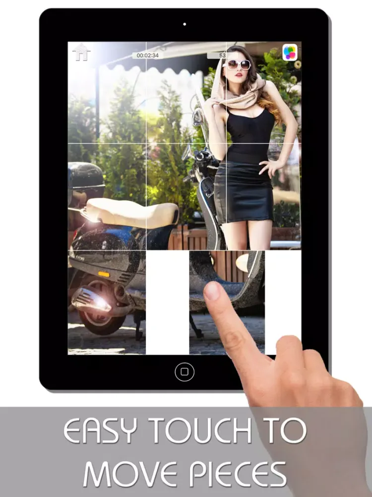 Hot Babes on Hot Bikes Sliding Puzzle iPad 應用截圖
