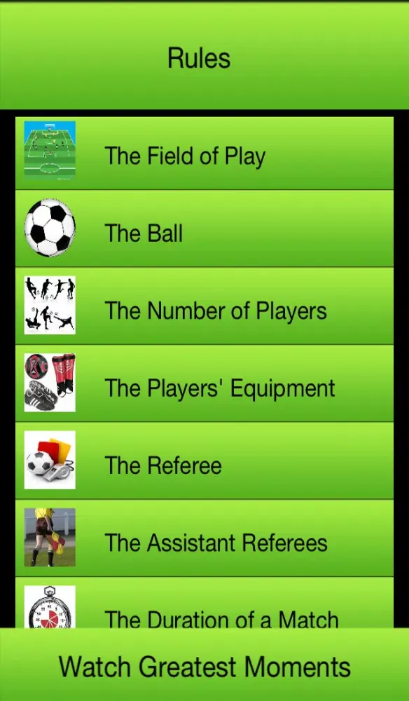 Football - Soccer Rules Ekran Görüntüleri