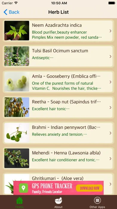 Capturas de tela do Ayurvedic Remedies - Treatment - Herbs