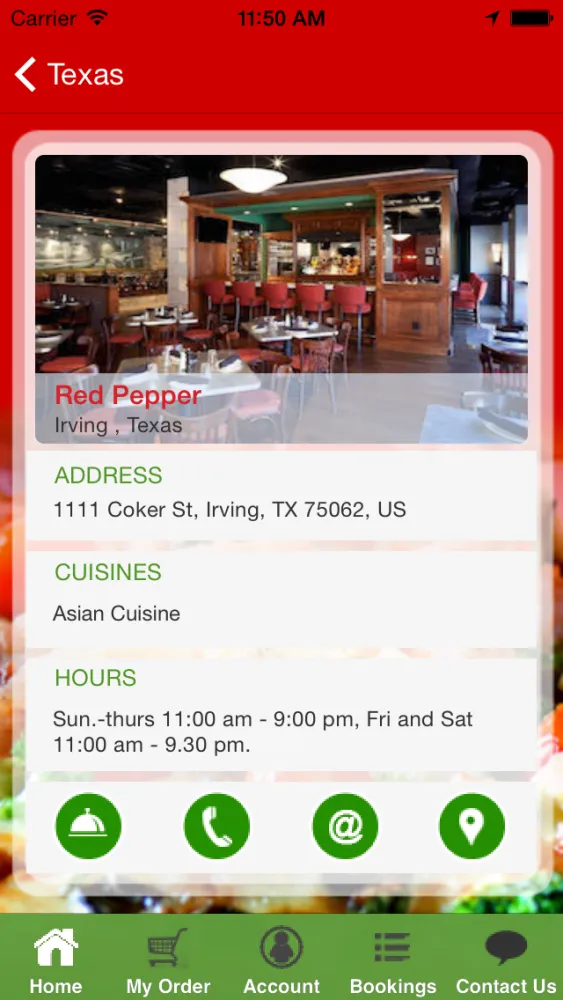 Capturas de tela do My Restaurant Finder