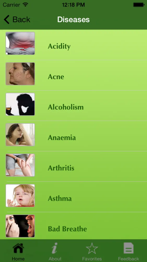 Capturas de tela do Remedies App