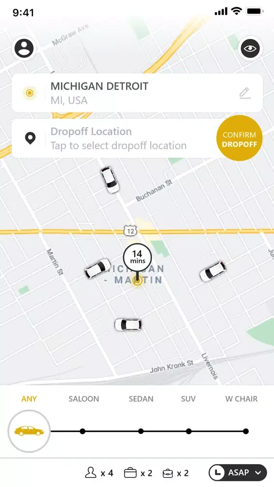 Tangkapan layar Safe Rides