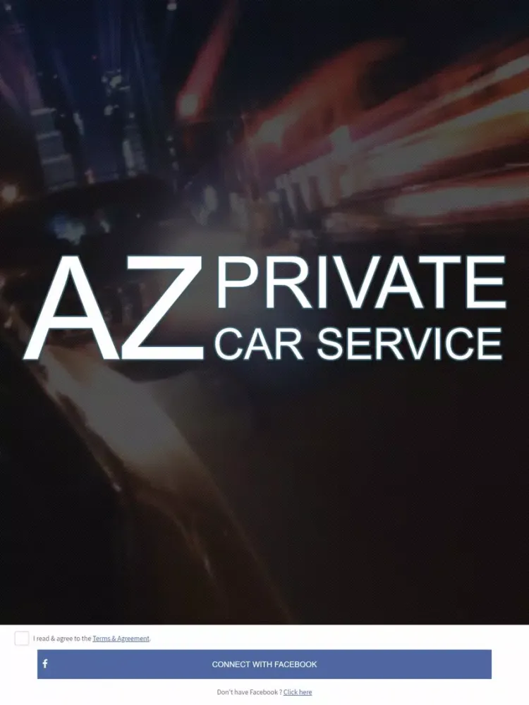 Tangkapan skrin AZ Private Car Service iPad 