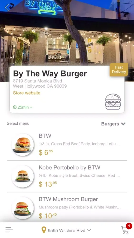 Zrzuty ekranu By The Way Burger
