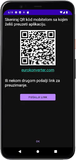 Tangkapan layar Euro konverter