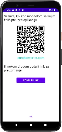 Tangkapan layar Euro konverter