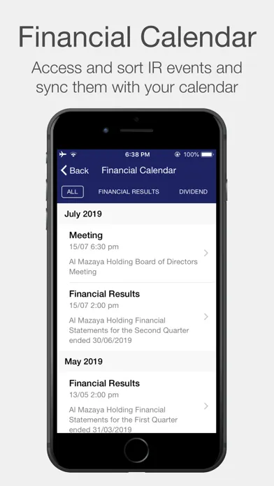 Mazaya Investor Relations Ekran Görüntüleri
