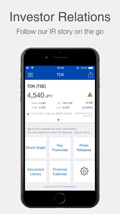 TDK Global Investor Relations سکرین شاٹس
