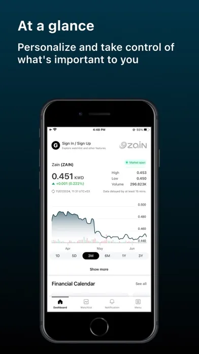 Zain Group Investor Relations Screenshots