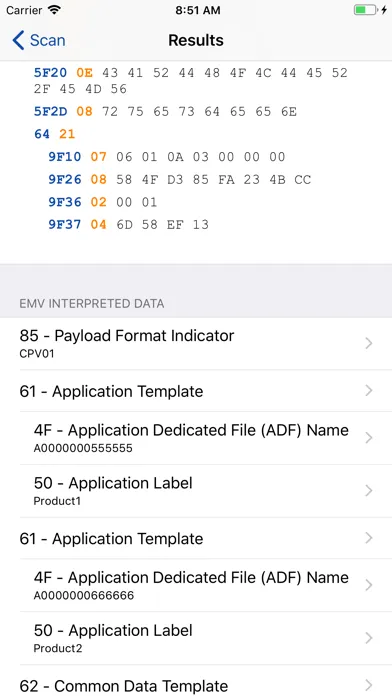 Tangkapan skrin EMV QR Code Reader & Generator