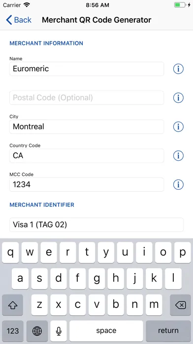 Tangkapan skrin EMV QR Code Reader & Generator