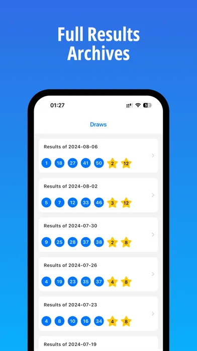 Скриншоты EuroMillions Lottery