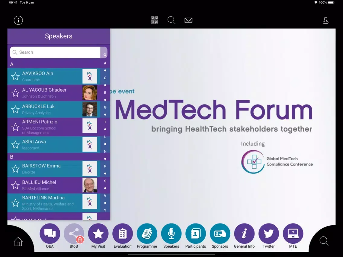 The MedTech Forum & GMTCC 2019 iPad 应用截图