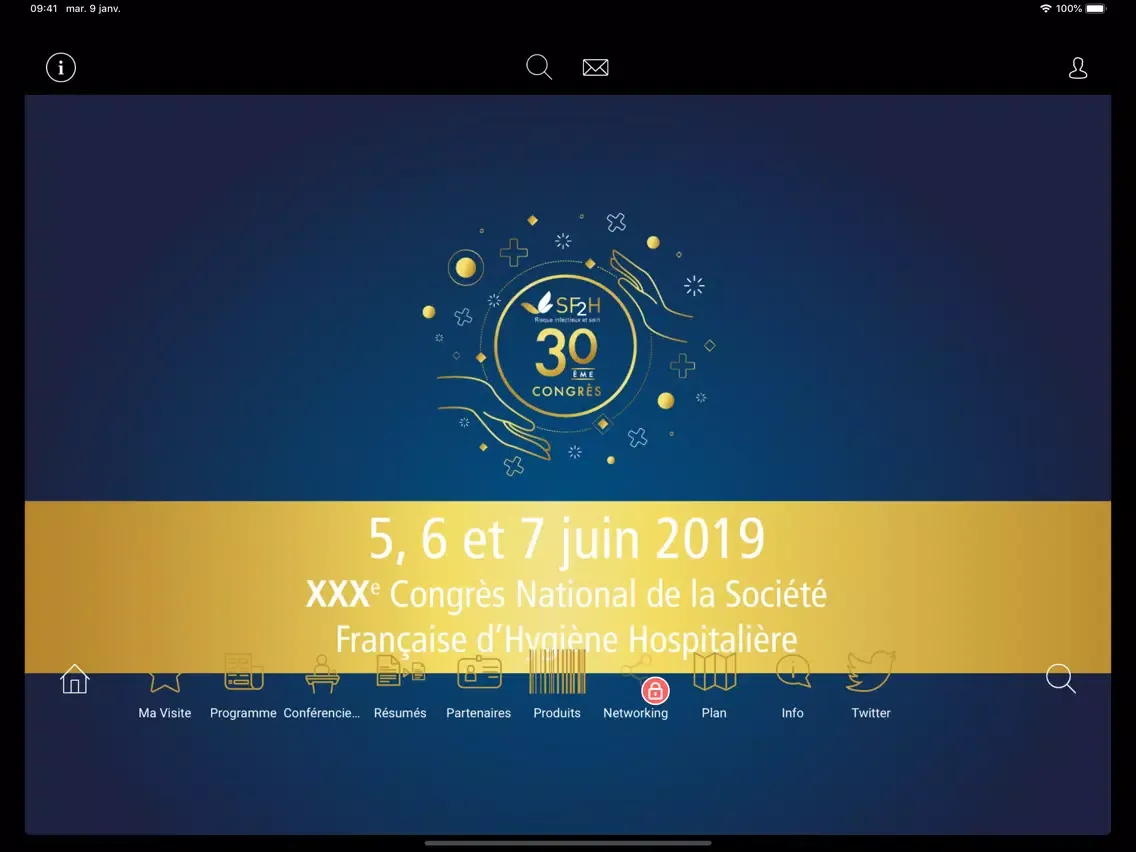 Captures d'écran de Congrès SF2H 2019 iPad 
