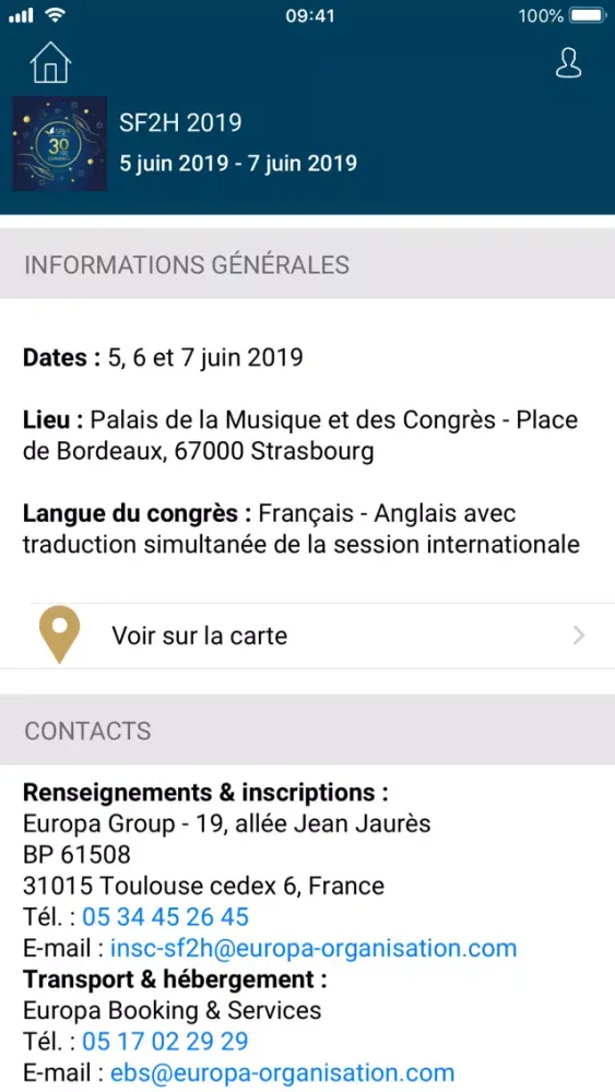 Captures d'écran de Congrès SF2H 2019