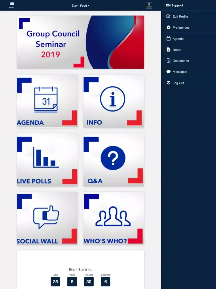 ภาพหน้าจอของ EA Seminar 2019 iPad 