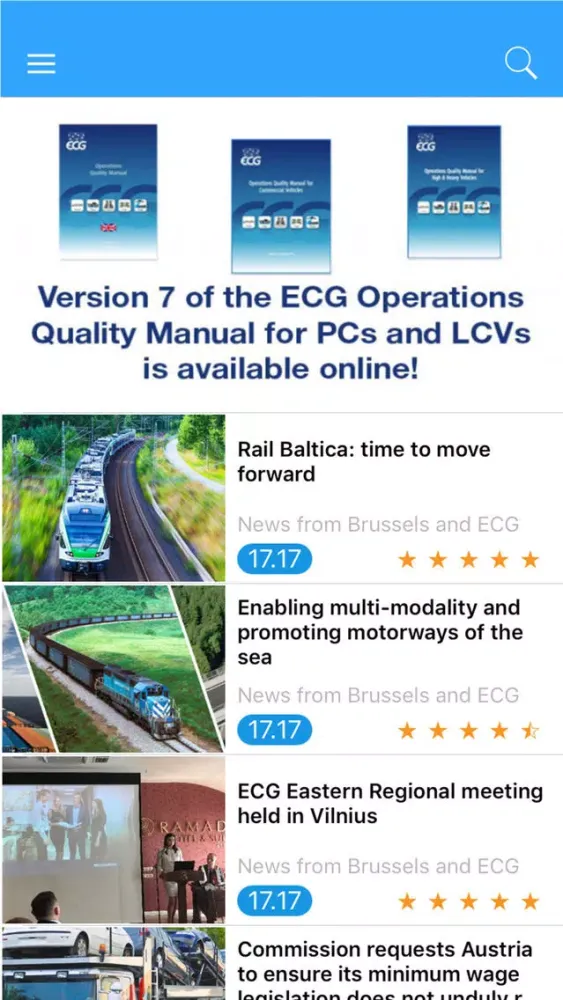 ECG News Screenshots