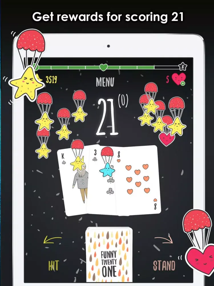 Screenshot di Funny 21 - Card Game iPad 