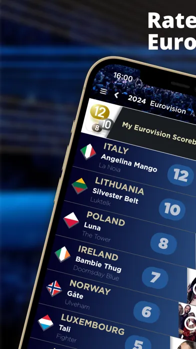 My Eurovision Scoreboard Screenshots