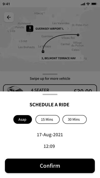Ảnh chụp màn hình của 1st Call Taxis.