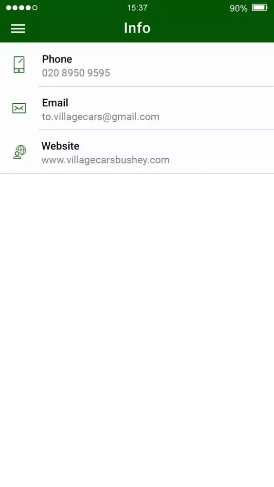 Tangkapan layar Village Cars Bushey