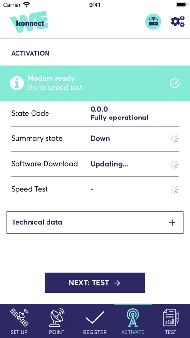 Tangkapan skrin konnect install