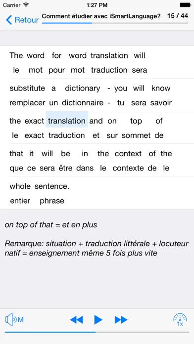 Tangkapan skrin Anglais général