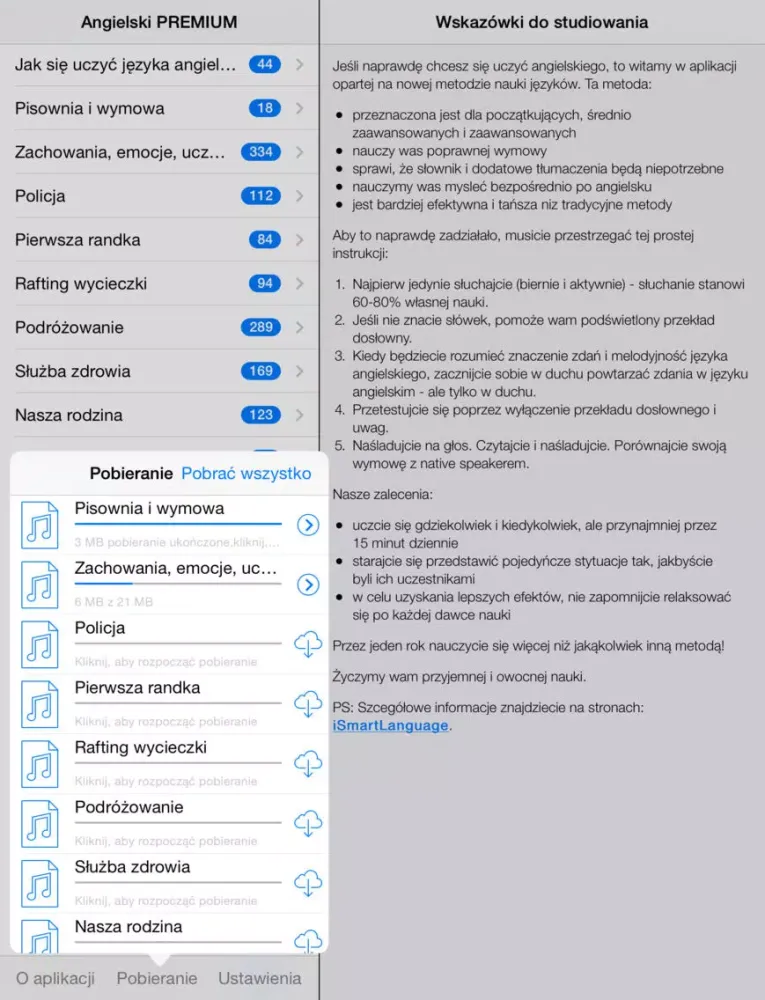 Captures d'écran de Angielski PREMIUM iPad 