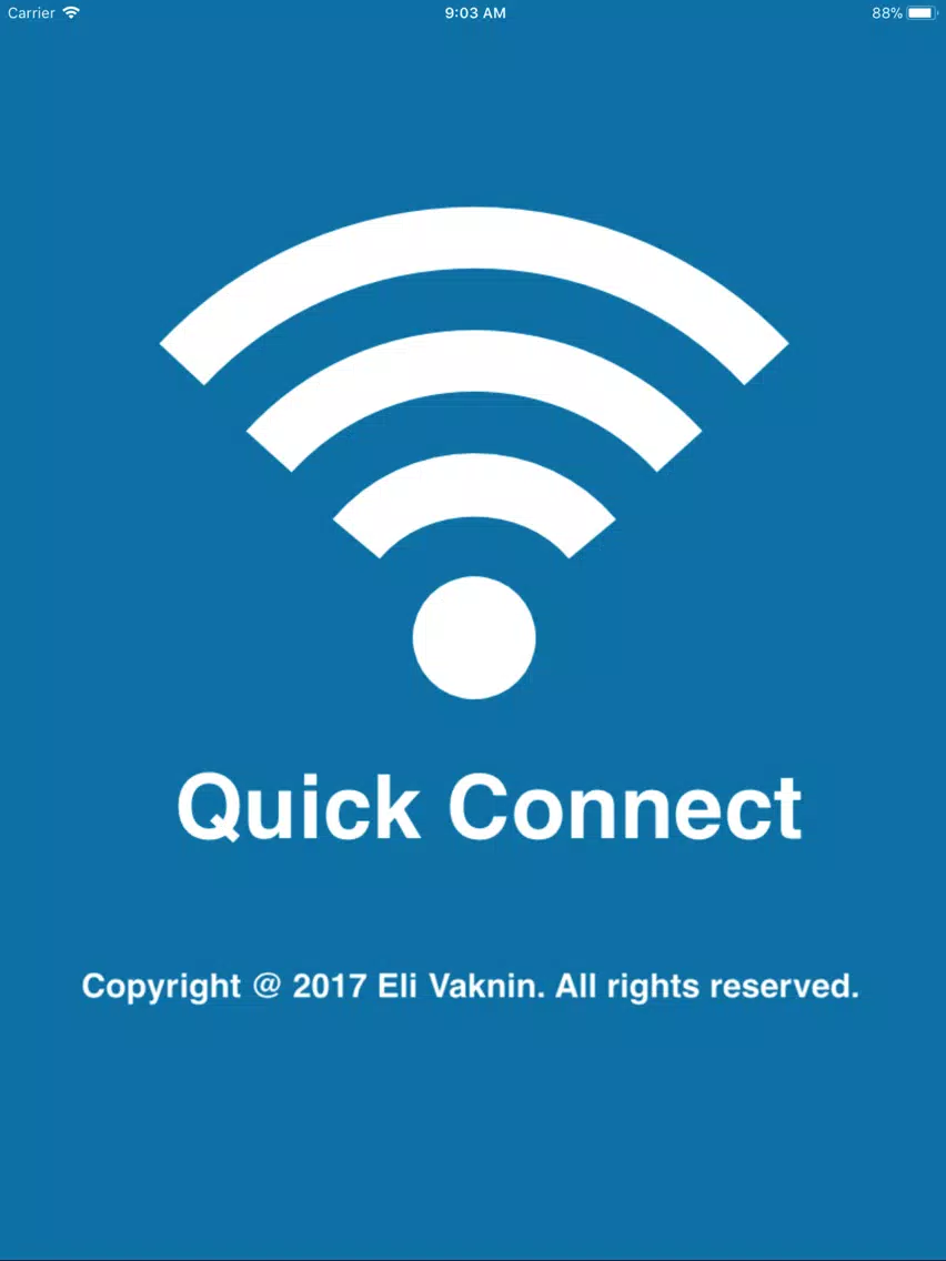 WIFI Quick Connect iPad  Screenshots